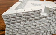 Air Bubbles visible on the DEMI-LUNE 28MM RESIN CAST FORTIFICATION, Laser Dream Works